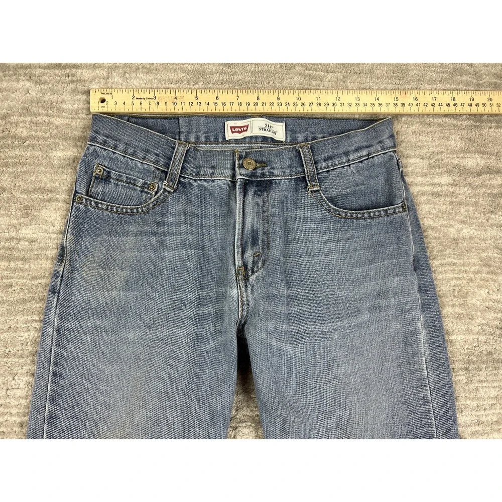 Levi's Jeans Boys 28x27 Blue 514 Straight Medium‎ Wash Denim Classic Fit